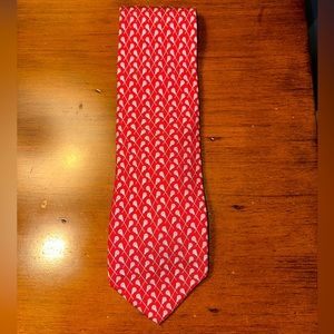 Vineyard Vines Red Lacrosse Silk Tie